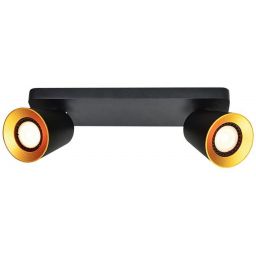 GTV Elli lampa podsufitowa 2x20 W czarna OS-ELLI-2GU10-10-DEC