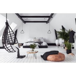 GTV Gija lampa wisząca 1x40 W czarna OS-GI-E27-10-DEC