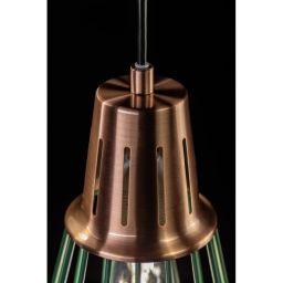 GTV Kaliope lampa wisząca 1x40 W zielona-złota OS-KAL-E27-26-DEC