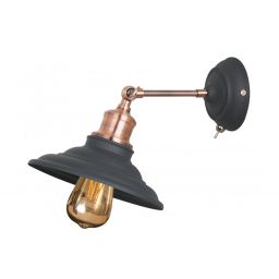 GTV Loret kinkiet 1x40 W czarny OS-LORW-E27-10-DEC