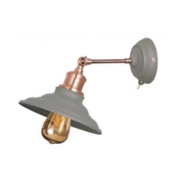 GTV Loret kinkiet 1x40 W szary OS-LORW-E27-15-DEC