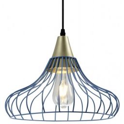 GTV Lotte lampa wisząca 1x40 W złota-niebieska OS-LOT-25-DEC