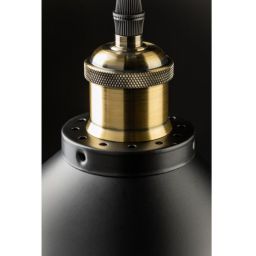 GTV Mani lampa wisząca 1x40 W czarna-złota OS-MANI2-11-DEC