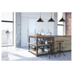 GTV Mani lampa wisząca 1x40 W czarna-złota OS-MANI2-11-DEC