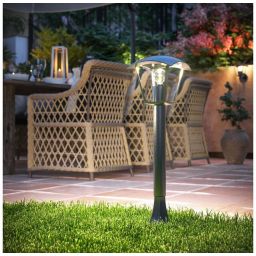 GTV Marina-P lampa stojąca zewnętrzna 1x20 W czarna OS-MARINAP-00