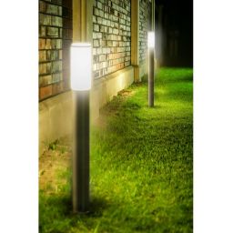 GTV Milan-P lampa stojąca zewnętrzna 1x40 W stal OS-MILA10P-00