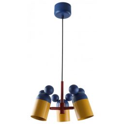 GTV Mouse lampa wisząca 3x25 W granatowo-żółta OS-MOUS-27-DEC