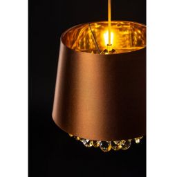 GTV Nesto lampa wisząca 1x40 W złota-brązowa OS-NES-42-DEC