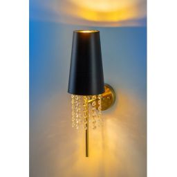 GTV Nesto kinkiet 1x40 W czarny-złoty OS-NES2-11-DEC