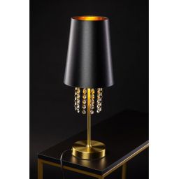 GTV Nesto lampa stołowa 1x40 W czarna-złota OS-NES3-11-DEC