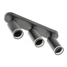 GTV Solis lampa podsufitowa 3x50 W czarna OS-SOL-3GU10-10