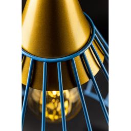 GTV Tess lampa wisząca 1x40 W złota-niebieska OS-TESS-25-DEC
