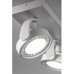 GTV Wally lampa podsufitowa 2x40 W biała OS-WALLY2-00-DEC