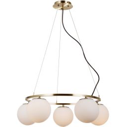 Italux Larosa lampa wisząca 5x5 W brązowa PND-33453-5-ABR