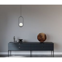 Italux Lupus lampa wisząca 1x25 W czarna PND-3965-1-BK