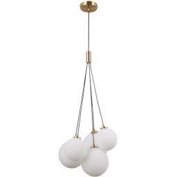 Italux Perlos lampa wisząca 5x5 W mosiądz PND-54456-5-HB