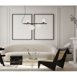 Italux Reverso lampa wisząca 4x25 W czarna-złota PND-5622-4-BK-W