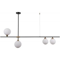 Italux Belmonte lampa wisząca 4x25 W czarna PND-9152-4-OPAL