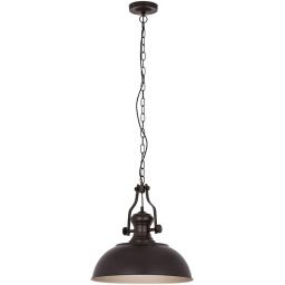 Italux Rosalia lampa wisząca 1x60 W brązowa MDM-2646/1 BR+GD