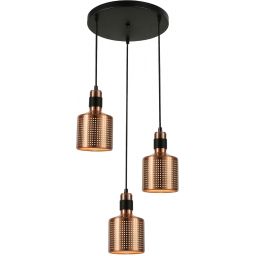Italux Restenza lampa wisząca 3x40 W mosiądz PND-2439-3-COP