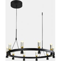 Italux Almelo lampa wisząca 10x49 W czarna PND-83812-20