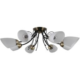 Italux Cristina lampa podsufitowa 8x40 W czarna PND-6706-8