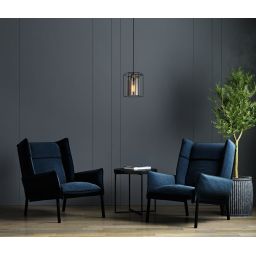 Italux Kalula lampa wisząca 1x40 W czarna PND-78901-1-BK+SG