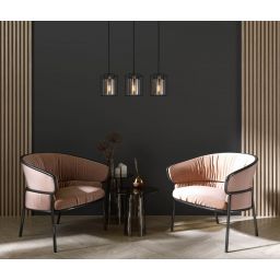 Italux Kalula lampa wisząca 3x40 W czarna PND-78901-3-BK+SG