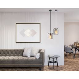 Italux Kalula lampa wisząca 1x40 W czarna PND-78901-1-BK+AMB