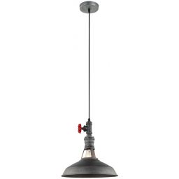 Italux Garibaldo lampa wisząca 1x60 W szary/popielaty MDM-2781/1 GR+BK