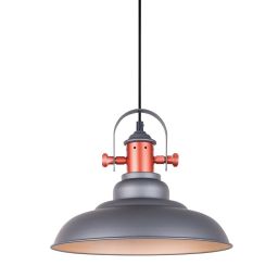Italux Temper lampa wisząca 1x60 W szary/popielaty MDM-2986/1 GR