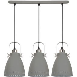 Italux Franklin lampa wisząca 3x60 W szary/popielaty MD-HN8026S-3-GR+S.NICK