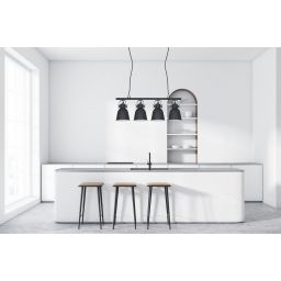 Italux Lavare lampa wisząca 4x40 W czarna MD-HN82608-4-BK+WH