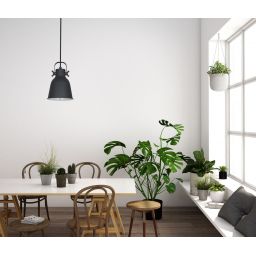 Italux Lavare lampa wisząca 1x40 W czarna MD-HN82608-1-BK+WH