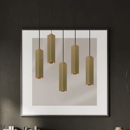 Italux Tecno lampa wisząca 1x10 W złota PND-37492-1-GD