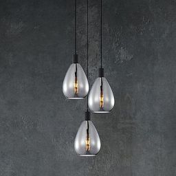 Italux Zulo lampa wisząca 3x40 W czarna PND-27812-3A-BK-SG