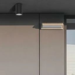 Italux Rima lampa podsufitowa zewnętrzna 1x15 W czarny piaskowany OPN-3064-3K