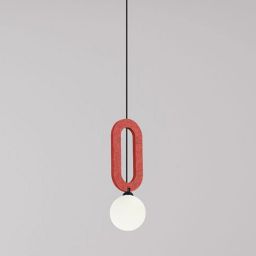 Italux Masso lampa wisząca 1x25 W czerwona PND-59839-1-RED