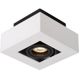 Italux Casemiro lampa podsufitowa 1x50 W biała-czarna IT8001S1-WH/BK