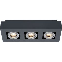 Italux Casemiro lampa podsufitowa 3x50 W czarna-aluminium IT8002S3-BK/AL
