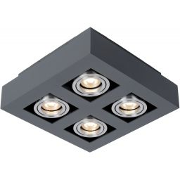 Italux Casemiro lampa podsufitowa 4x40 W czarna-aluminium IT8002S4-BK/AL