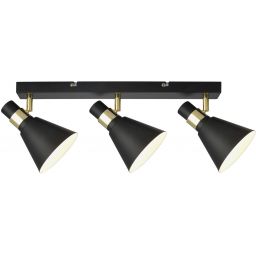 Italux Biagio kinkiet 3x40 W biały-czarny-złoty MB-H16079M-3