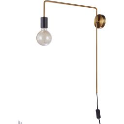 Italux Moniq kinkiet 1x60 W czarny mat/złoty MB-BR1721402-W1-G