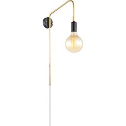 Italux Malene kinkiet 1x40 W czarny-złoty MBM3386/1 BK+GD