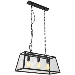 Italux Laverno lampa wisząca 3x60 W czarny mat MD-102621-3-B