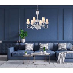 Italux Lybra lampa wisząca 6x40 W biała MD10904-6A