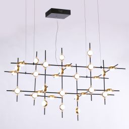 Italux Provenza lampa wisząca 72 W czarna MD18001067-30A BG