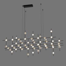 Italux Provenza lampa wisząca 132 W czarna-złota MD18001067-55A BG