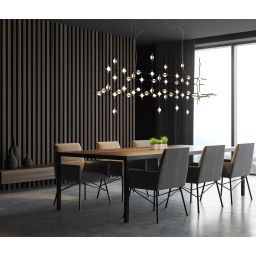 Italux Provenza lampa wisząca 132 W czarna-złota MD18001067-55A BG