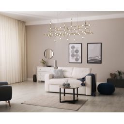 Italux Provenza lampa wisząca 132 W biała-złota MD18001067-55A GD